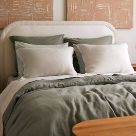 Resim Allure Müslin Pamuk Nevresim Haki - Tek Kişilik 160x220 cm 