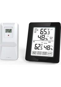 Resim Trendooze Termometre Termometre Sıcaklık Ölçer Nem Nem Mekan Mekan İstasyonu İç Hava Gözlemcisi Doğru Dış Dijital Beyaz Aydınlatmalı Arka Gf 