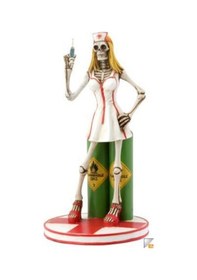 Resim Veronese Kuru Kafa Sexy Iskelet Hemşire Iğneci Figür 