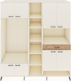 Resim Kronos Dolap 12 Raflı Tek Çekmeceli 8 Kapaklı 220x59x243 Aytaşı-aytaşı/çam Aytası/atlas Çam 