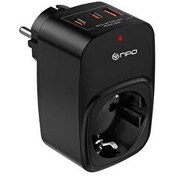 Resim NPO Fulltech24 3680W Yüksek Voltaj Akım ve Çocuk Korumalı Type-C ve USB Çoğaltıcı Duvar Prizi 