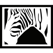 Resim Zebra Tasarım Duvar Dekor Sticker 45 x 45 cm 