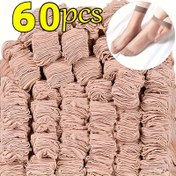Resim 60/30 adet Ultra-İnce Kadın Naylon Yaz Çorapları - Esnek Kristal Bahar Çorapları, Nefes Alabilir ve Hafif, Düz Renk Tasarımı için Rahat Giyim, Sevimli Çoraplar, Günlük Çorap Malzemesi 