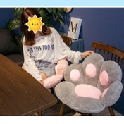 Resim Kulaklı Kedi Pençesi Peluş Koltuk Minderi - Kalın, Yumuşak Polyester Koltuk Pedi Ofis Sandalyeleri & Tatami Zeminler İçin, Sadece Kuru Temizleme, 69.85cmx21.6cm 
