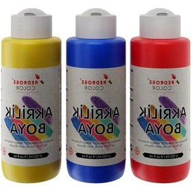 Resim Kırmızı, Mavi, Sarı Akrilik Boya 3'lü Set 3x120 Ml 0.2 L 