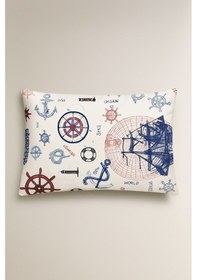 Resim Navira Desenli 2 Li Yastık Kılıfı Pamuklu Kumaş Fermuarlı Diğer 