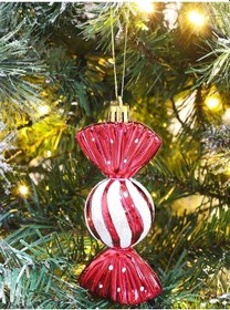 Resim Yılbaşı Ağacı Süsü Şeker Figürlü Ağaç Süsü 11 Cm 2'li Ağaç Süsü 