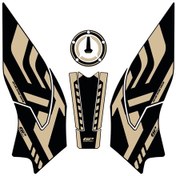 Resim GP Kompozit Benelli TRK 702 X 2024 Uyumlu Tank Pad Seti Siyah-Bej 