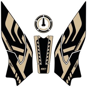 Resim GP Kompozit Benelli TRK 702 X 2024 Uyumlu Tank Pad Seti Siyah-Bej 