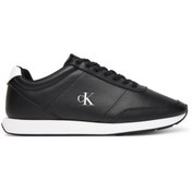 Resim Calvin Klein Erkek Kalın Rahat Taban Bağcıklı Deri Siyah Sneaker YM0YM01355-0GM 