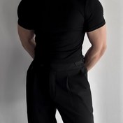 Resim Erkekler için Yüksek Esneklikli Kas Fit Spor Tişört - Nefes Alabilen Atletik Kısa Kollu, Dar Kesim Tasarımı, Tüm Sezonlarda Rahatlık ile Antrenmanlar ve Günlük Kullanım İçin - Düz Yeşil (Makinede Yıkanabilir) - Vücut Geliştirme & Fitness Eğitimi için İdeal 