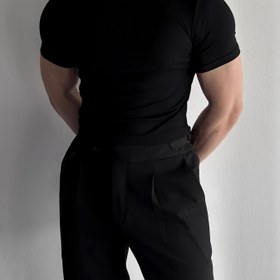 Resim Erkekler için Yüksek Esneklikli Kas Fit Spor Tişört - Nefes Alabilen Atletik Kısa Kollu, Dar Kesim Tasarımı, Tüm Sezonlarda Rahatlık ile Antrenmanlar ve Günlük Kullanım İçin - Düz Yeşil (Makinede Yıkanabilir) - Vücut Geliştirme & Fitness Eğitimi için İdeal 