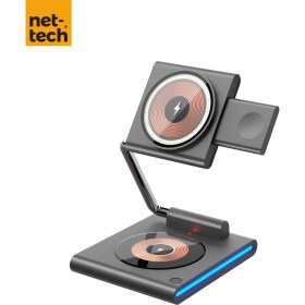 Resim Nettech NT-WCH04 3in 1 15W Kablosuz Wireless Şarj 
