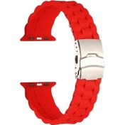 Resim Effox Watch Ultra 49mm Kordon Krd-72 Uyumlu Strap Kayış Clo- Kırmızı 