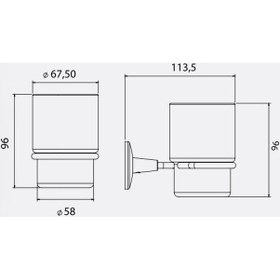 Resim Serel Lale 140101003 Cam Krom Diş Fırçalık Gri 