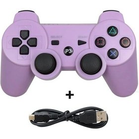 Resim Ps3 Konol Joystick İçin Kablosuz Denetleyici Bluetooth Playstation 3 Joypad Purple 