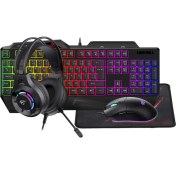 Resim Havit Gamenote KB905CM-TUR 4'lü Gaming Set – Klavye, Mouse, Kulaklık, Mousepad – Rainbow Aydınlatma, Türkçe Q, Pc Uyumlu 