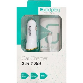 Resim Goldplay 5 Volt 2.0 Amper Micro Araç Şarj ve Data Usb Kablo 2 In 
