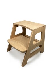 Resim Ahşap Adası Ahşap Çocuk Basamağı Tabure Yükseltici Merdiven Banyo Wc Mutfak Lavabo 