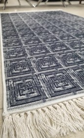 Resim Dekhera Ömür Yıkanabilir Halı 5724 Gri - 100X300 / Dot Taban 