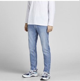 Resim Jack & Jones Tim 715 Slim Jean 12204315 Blue Denim Mavi 