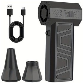Resim Meridiangoods Dıywork Turbo Jet 4 Kademeli 130.000 Rpm Kablosuz Şarjlı Toz Üfleme Makinesi Siyah 
