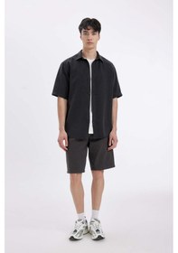 Resim DeFacto Regular Fit Yazlık Tensel Kısa Kollu Gömlek C4313AX24HSAR231 