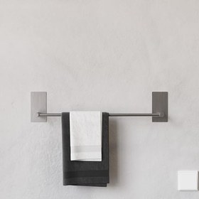 Resim Zift Unique Ömür Boyu Paslanmaz Çelik Havlu Askısı - Yapışkanlı Montaj Havluluk - 45CM Banyo & Tuvalet Havlu Tutacağı 
