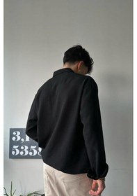 Resim Flaw Chill Cozy Relax Fit Gömlek Siyah-14292 Siyah 
