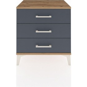 Resim Hyperion Komodin 3 Çekmeceli 60x44x64 Çam-antrasit Çam 