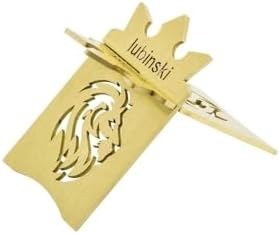 Resim Lubinski New Lion Özel İşleme Motifli Puro Sehpası Gold Lion-1 