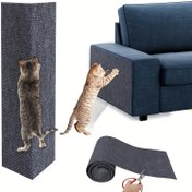 Resim Kesilebilir Kedi Tırmalama Matı, 39.88cm X 199.9cm Kendinden Yapışkanlı Kedi Tırmalama Postu Halısı Yedekliği, Kanepe ve Koltuk için Mobilya Koruyucu, DIY Kedi Ağacı Tırmanma Halısı 