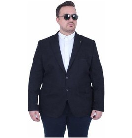 Resim Starbattal Erkek Büyük Beden 4 Drop Blazer Şönili Ceket 500602 Sıyah Siyah 
