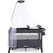 Resim Yoyko Exclusive Comfort 8 İn 1 Anne Yanı Park Yatak Oyun Parkı 70x110 - Koyu Gri 