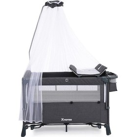 Resim Yoyko Exclusive Comfort 8 İn 1 Anne Yanı Park Yatak Oyun Parkı 70x110 - Koyu Gri 