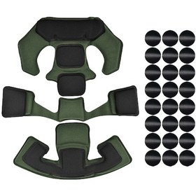 Resim Geeroyoo Askeri Yeşili Hafıza Köpüğü Kask Dolgusu - 110g Tactical Kask Aksesuarı 24 Adhesive Patch İçerir Haki 