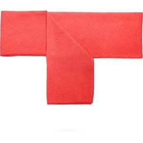 Resim Taşlanmış Mercan Denim Pamuk Runner Nar Çiçeği 