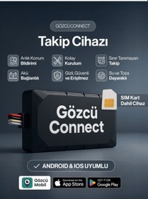 Resim Gözcü Mobil Connect Takip Cihazı Anlık Konum Takibi Geçmişe Dönük Veri Araç Motor Gizli Takip Cihazı Geofenceli 