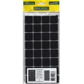 Resim TeknoKapsül Pacific 6025 Bl Yapışkanlı Keçe 25 mm x 25 mm Siyah 