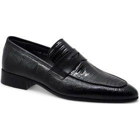 Resim Fosco 3180 Hakiki Deri Erkek Klasik Ayakkabı-siyah Açma SIYAH ACMA 