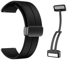 Resim Huawei Watch GT3 42 mm-GT2 42 mm Uyumlu Silikon Magnet Kordon(Güçlü Mıknatıs) Lacivert 
