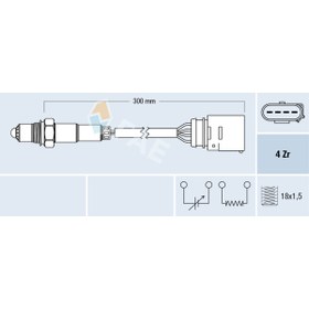 Resim Fae 1 ADET LAMBDA SENSÖRÜ 1.6-1.2 BMD-ALZ-BBM-APE 03D906265AFAE 