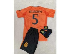 Resim R. Madridd 2024/25 Yeni Sezon Jude Bellingham Deplasman Çocuk Forması 4'lü Set (Syh-Armalı) 