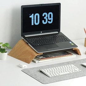Resim Fagus Wood Laptop Standı | Macbook Yükseltici | Laptop Tutucu 