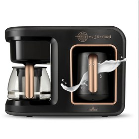 Resim Karaca Premium 5 In 1 Kahve Makinesi Sütlü Türk Kahvesi, Sütlü İçecek, Filtre Kahve ve Çay Demleme Makinesi 