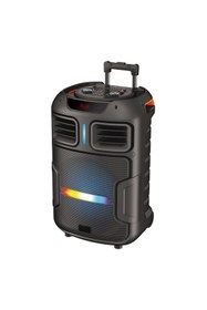 Resim Dış Mekan Kablosuz Hoparlör, Karaoke Mikrofonlu, Dijital Led Göstergeli Fm Radyo, Usb/tf/aux Girişli 