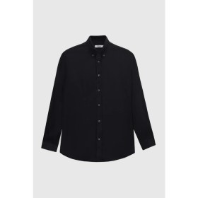 Resim D'S Damat Ds Damat Comfort Siyah Düz Gömlek 4HC02AP01265M 