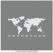 Resim Bay Etiket Cse12 Basitlestirilmis Dunya Haritasi Mat Gumus Gri 