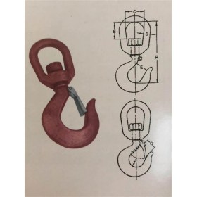 Resim W.L.L 11000 kg Fırdöndülü Kanca 