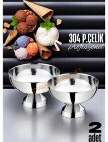 Resim Hsnet Dondurma Kasesi 304 Paslanmaz Çelik Profesyonel 2 Adet - Ne0001-01x9f6 